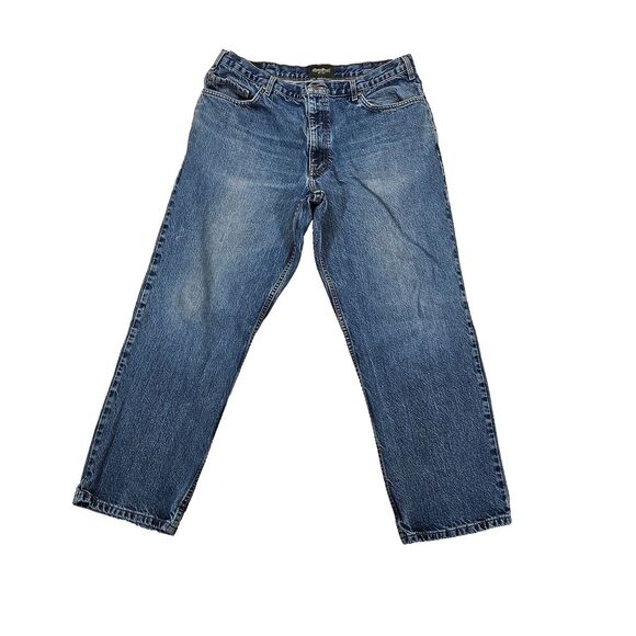 Eddie Bauer Men's Classic Straight Fit‎ Stretch Denim Jeans Blue Size 38x30 0137 - Picture 1 of 14